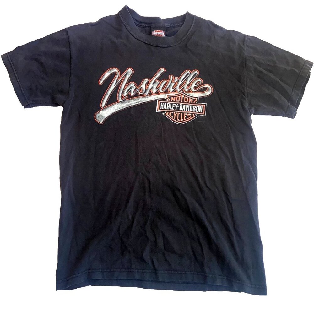 Harley Davidson Boswells Music City Nashville TN Black T-Shirt 2003 M Music City